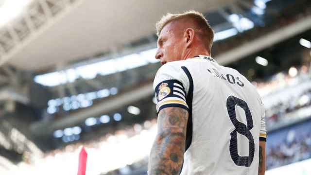 Toni Kroos, con el '8' del Real Madrid