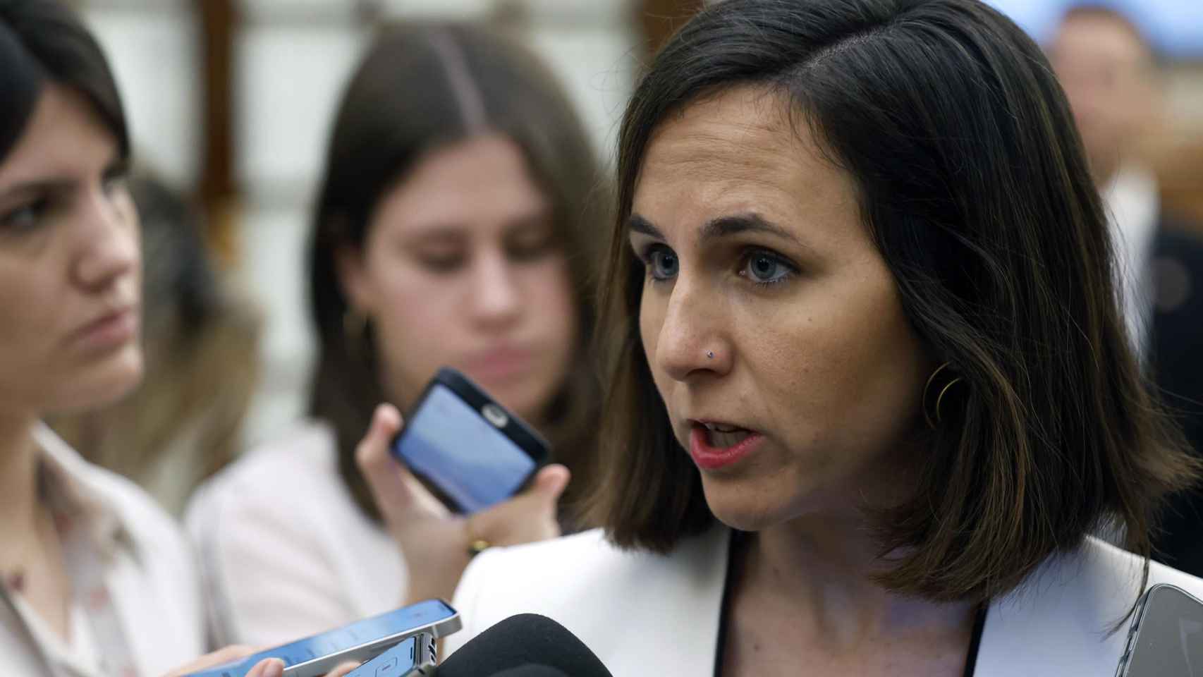 La secretaria general de Podemos y diputada del Grupo Mixto, Ione Belarra, este miércoles en el Congreso.