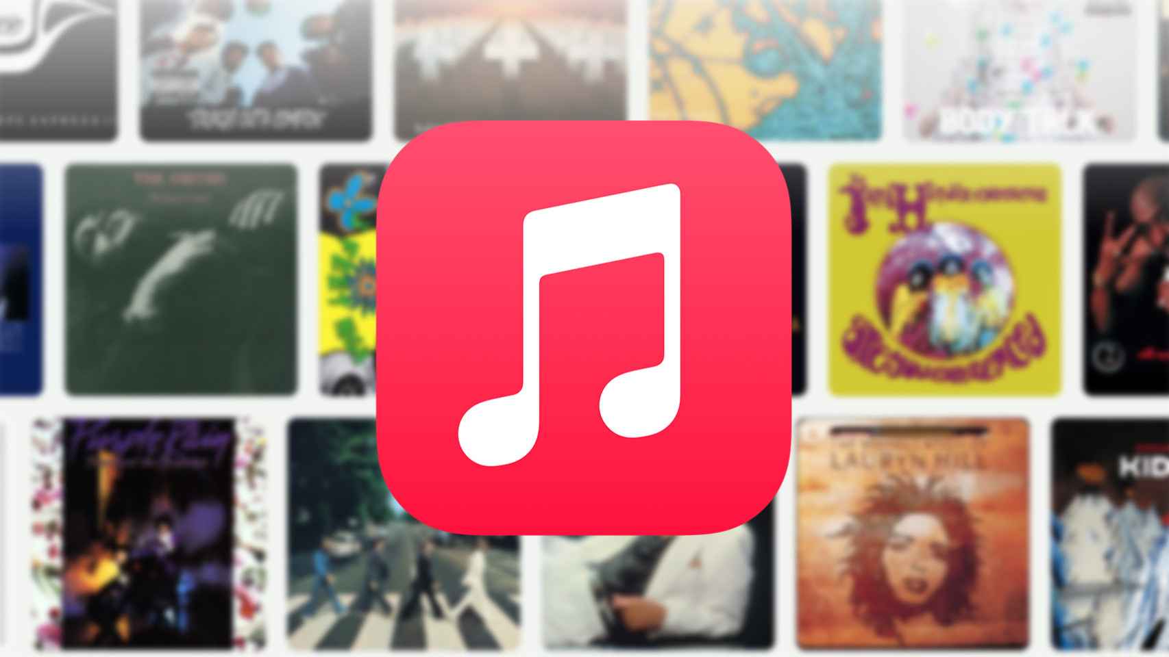 Fotomontaje con el logo de Apple Music.