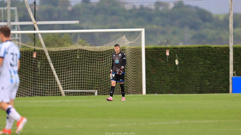 Alberto Sánchez debutó con el Deportivo en Zubieta