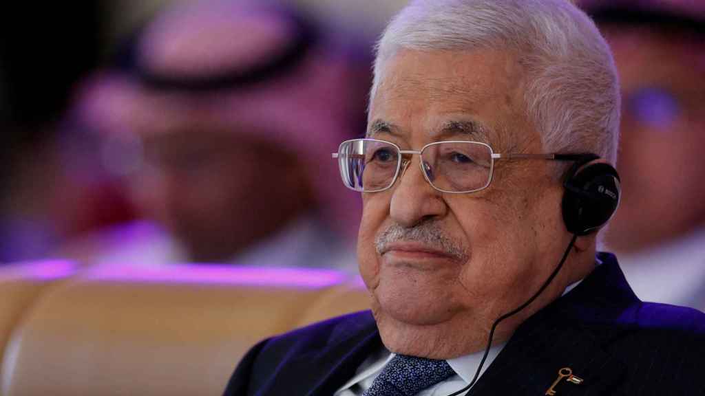 El presidente palestino Mahmoud Abbas asiste al Foro Económico Mundial en Riad, Arabia Saudí.