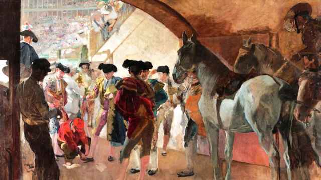 Pintura de Sorolla titulada Antes del paseíllo” (Del toro al infinito)