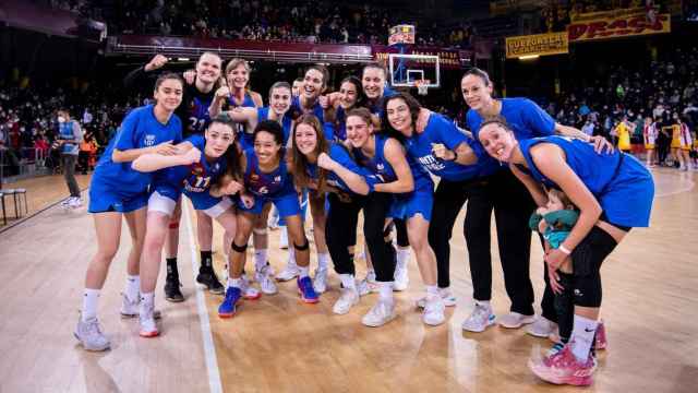 Las jugadoras del Barcelona Femenino de baloncesto.