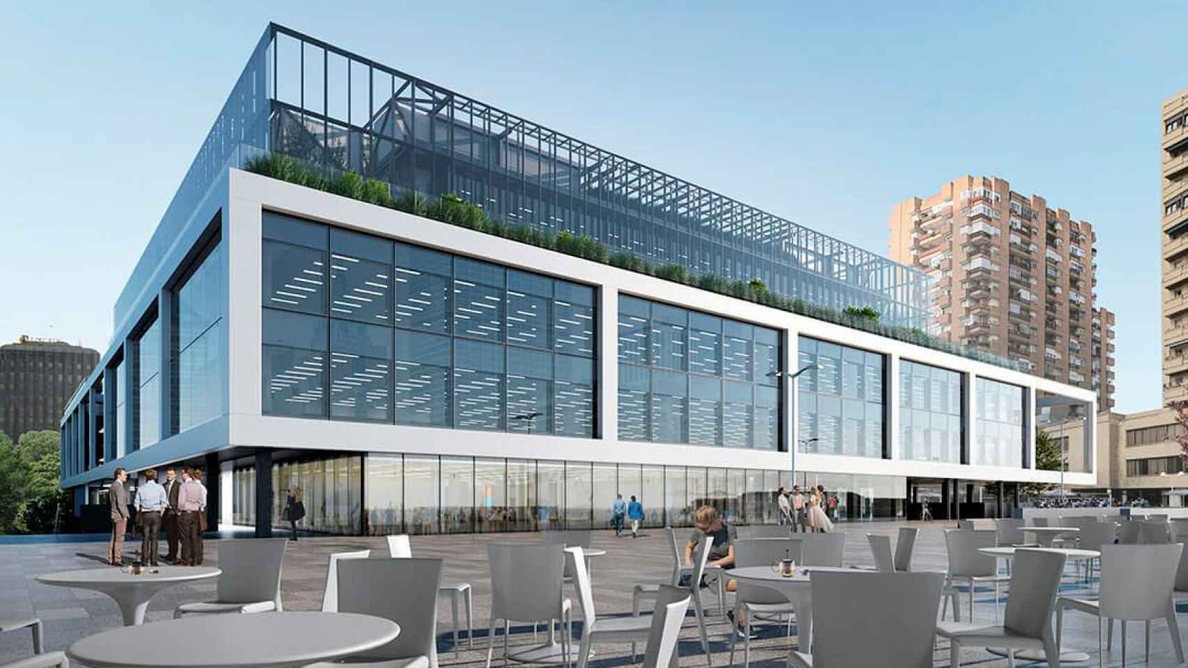 Imagen del edificio de Loom en Azca.