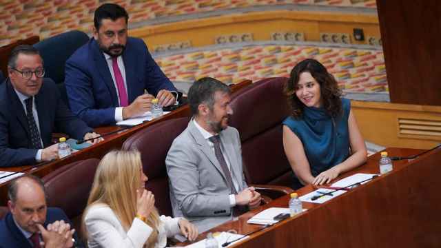 Isabel Díaz Ayuso este jueves, 23 de mayo, durante el pleno de la Asamblea de Madrid.