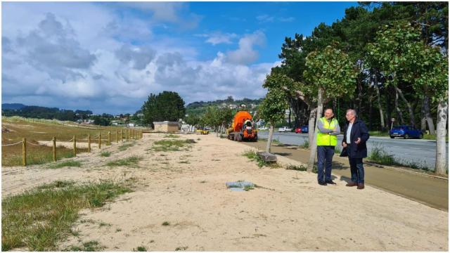 La playa Grande de Miño (A Coruña) estará lista para el verano tras la regeneración dunar