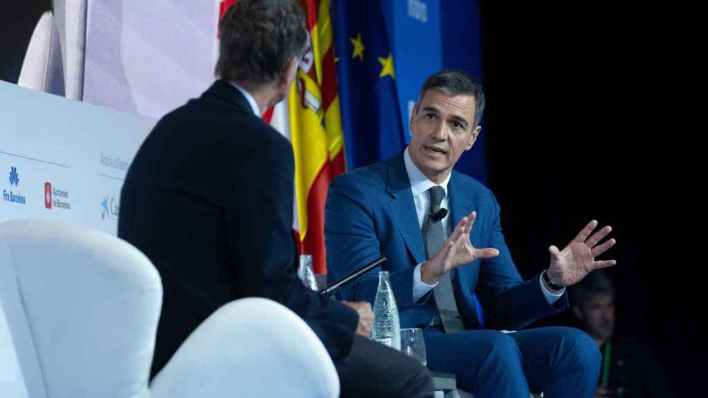 Pedro Sánchez, en su visita a la reunión anual del Cercle d'Economia en Barcelona.