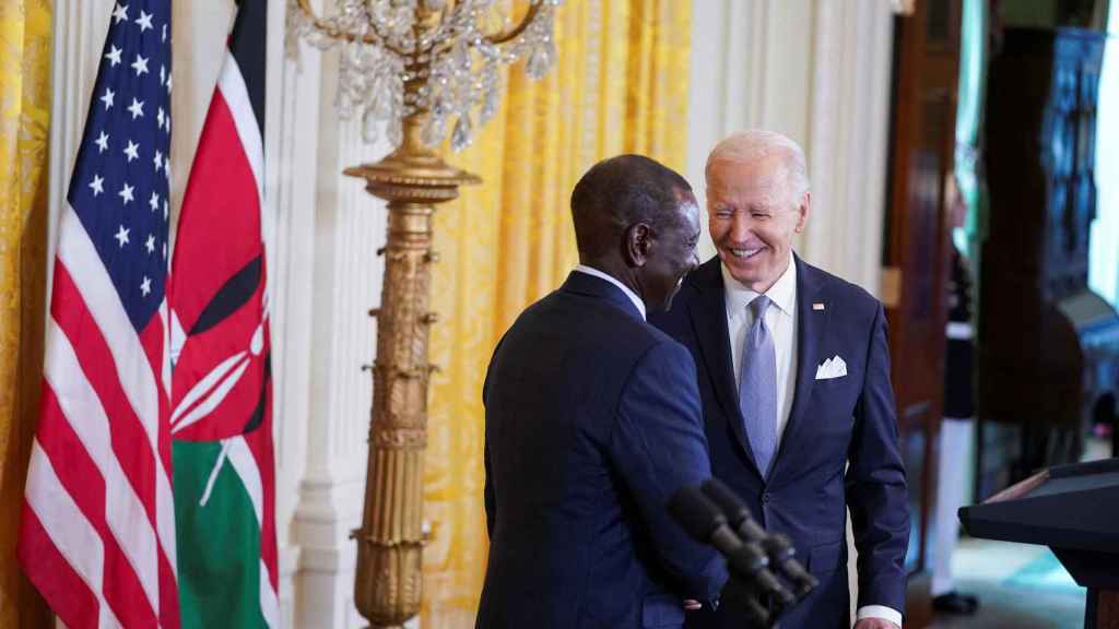 Joe Biden y William Ruto ofrecen una rueda de prensa conjunta, el jueves en la Casa Blanca.
