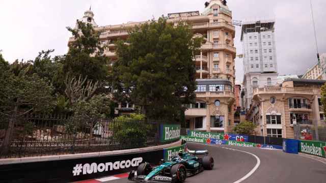 Fernando Alonso, en las calles de Mónaco