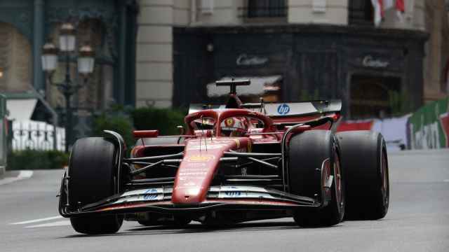 Leclerc, durante la sesión de entrenamientos libres en Mónaco.