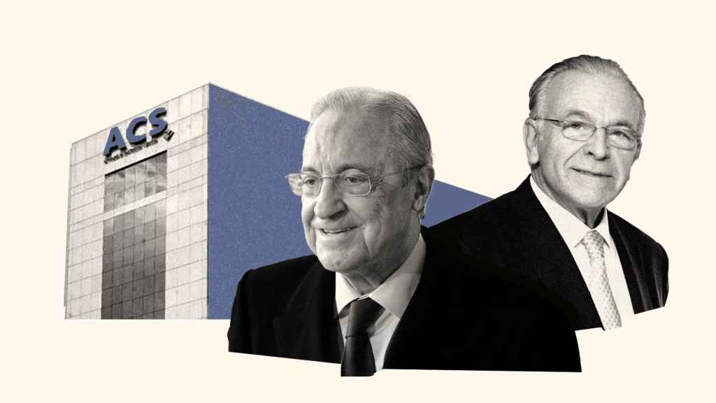 Florentino Pérez, presidente de ACS e Isidro Fainé, presidente de la Fundación Bancaria 'La Caixa'.