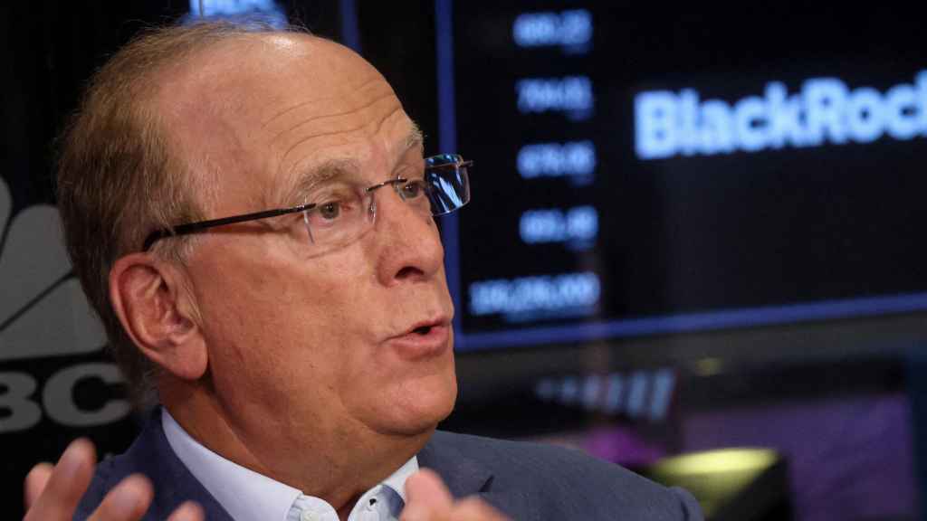 Larry Fink, CEO de BlackRock, durante una entrevista en la Bolsa de Nueva York.