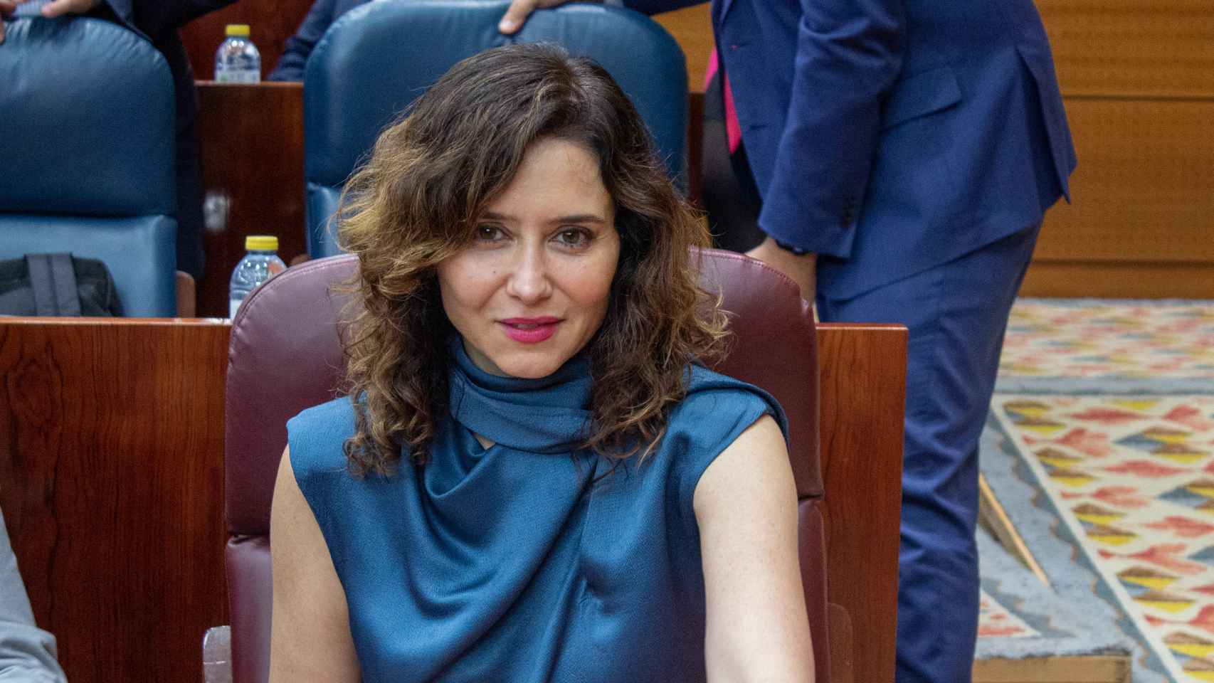 La presidenta de la Comunidad de Madrid, Isabel Díaz Ayuso, durante un pleno en la Asamblea de Madrid, a 23 de mayo de 2024, en Madrid