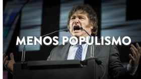 El presidente de Argentina, Javier Milei, en el vídeo electoral del PSOE.