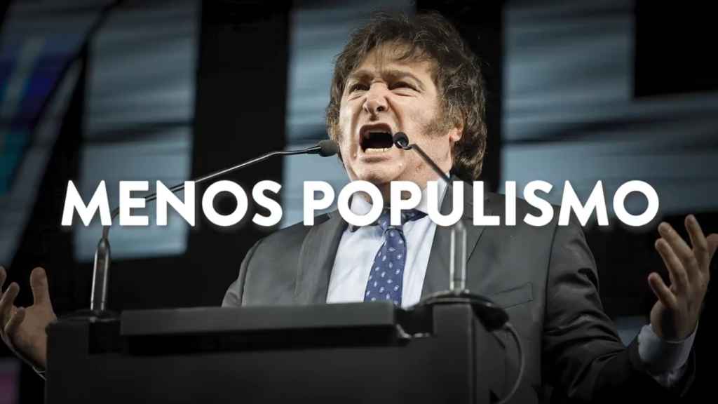El presidente de Argentina, Javier Milei, en el vídeo electoral del PSOE.
