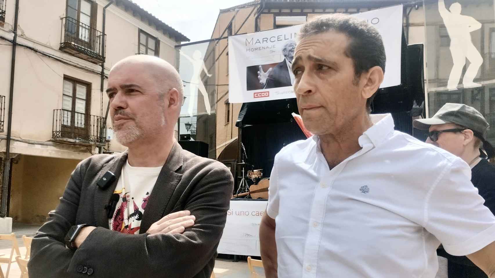 Unai Sordo, a la izquierda, junto a Vicente Andrés