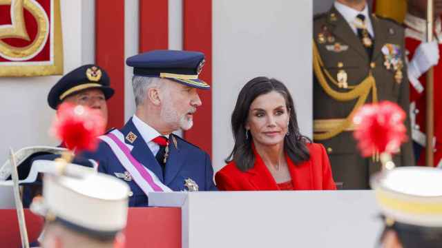 Felipe VI y Letizia en la celebración del desfile de las Fuerzas Armadas.