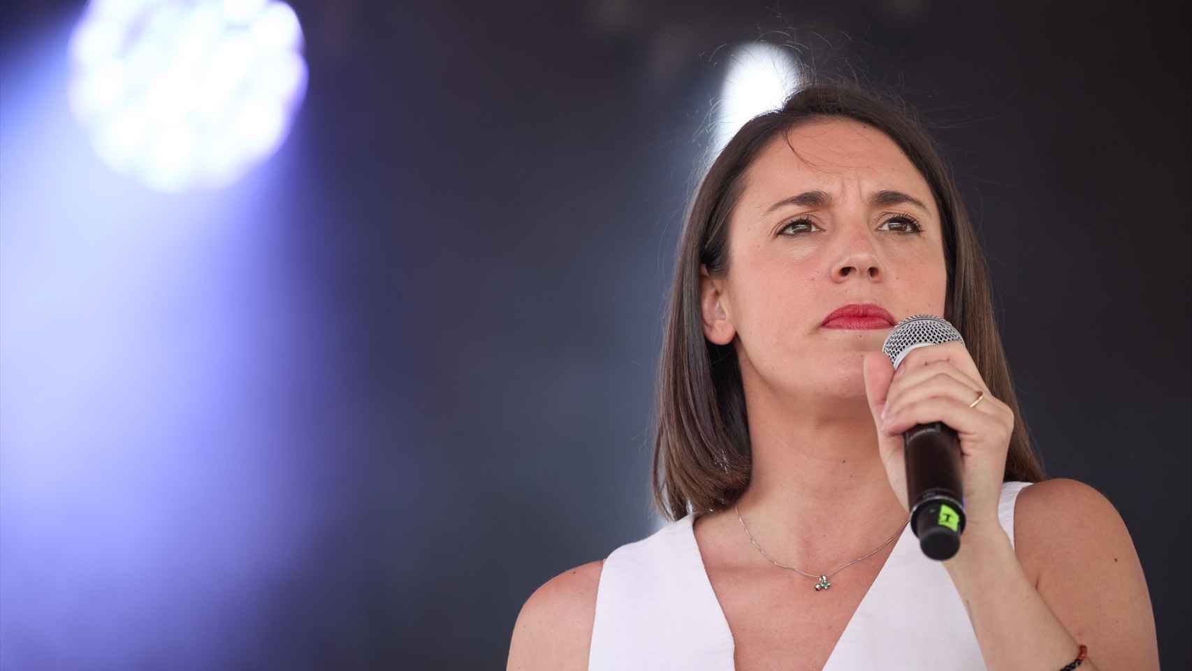 La candidata de Podemos a las elecciones europeas, Irene Montero, este sábado en Madrid.