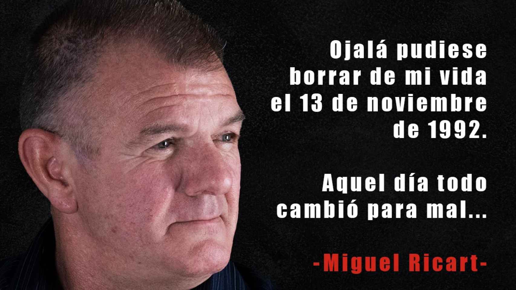 Imagen promocional de la biografía autorizada de Miguel Ricart. EE