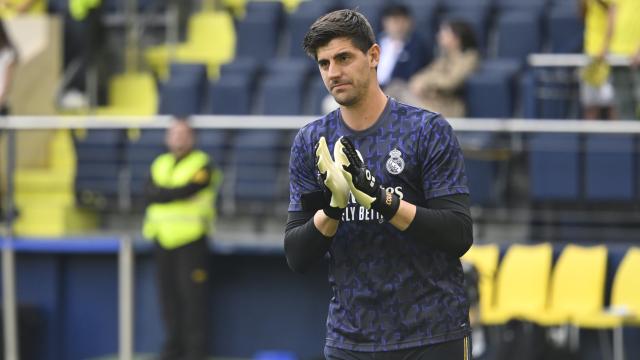 Courtois, antes de un partido con el Real Madrid esta temporada.