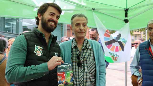 El vicepresidente de la Junta y líder de Vox, Juan García-Gallardo, en la Feria del Pan de Grijota (Palencia)