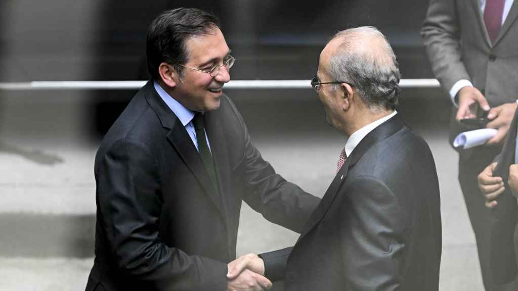 José Manuel Albares y Mohamed Mustafa.