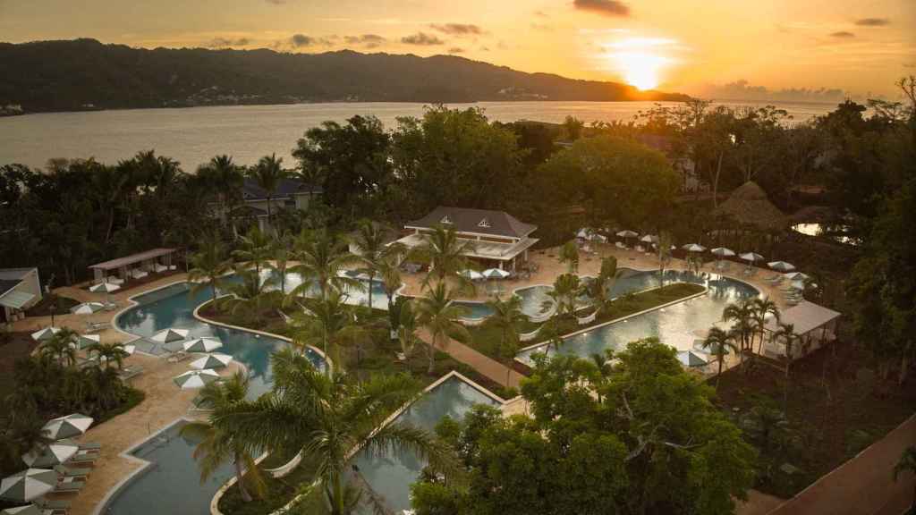 Cayo Levantado Resort, en una vista aérea.