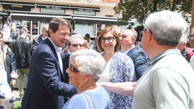 Fernández Mañueco visita Aranda de Duero (Burgos) y participa en un acto electoral