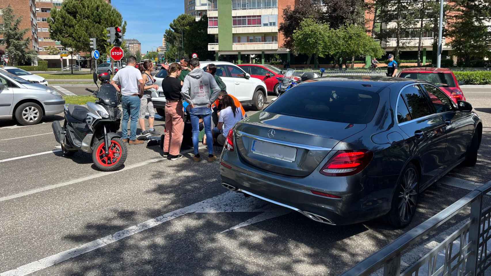 Accidente en la Avenida de Salamanca de Valladolid