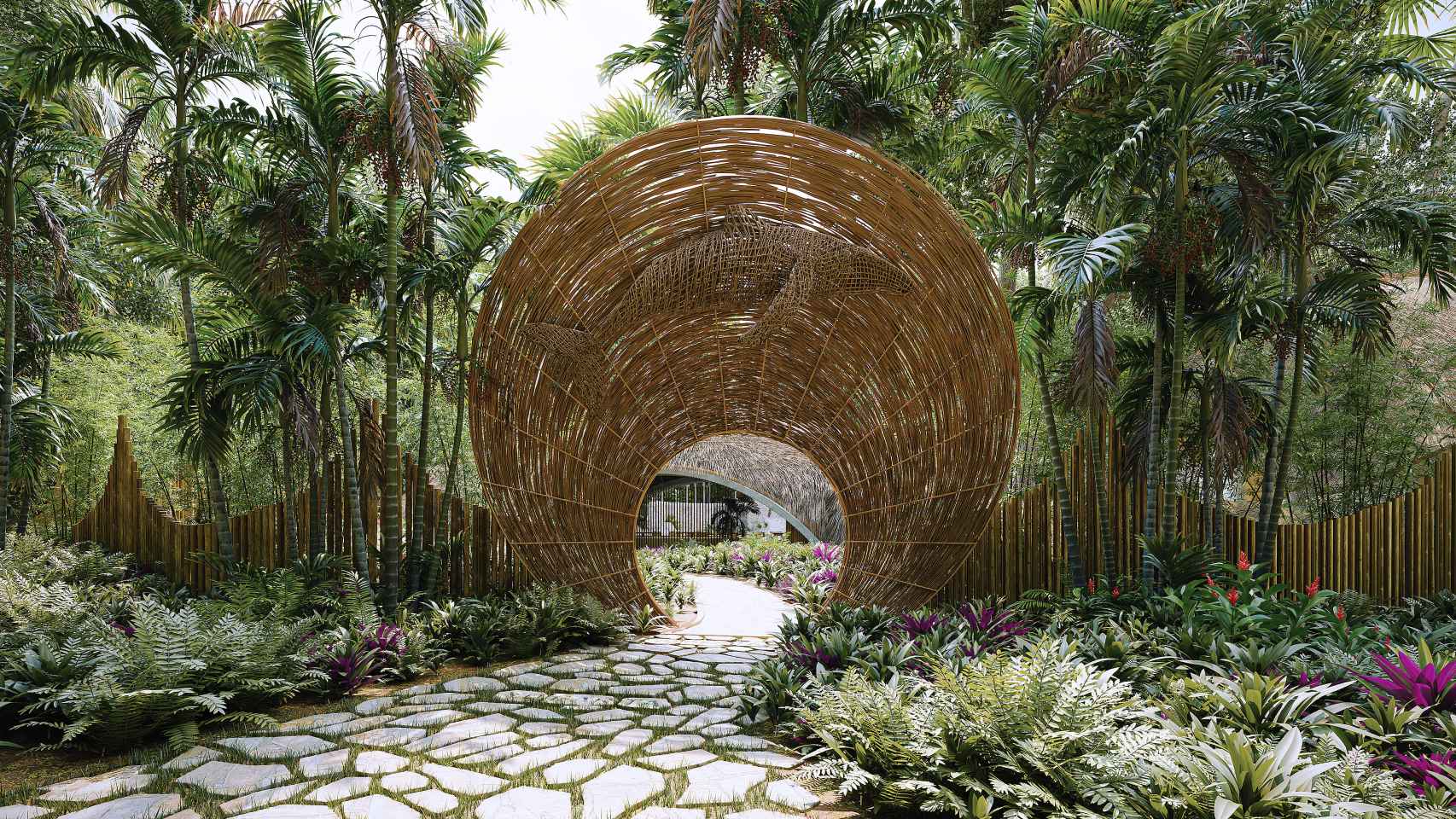 Una de las zonas del hotel Cayo Levantado Resort, cerca del restaurante La Senda.