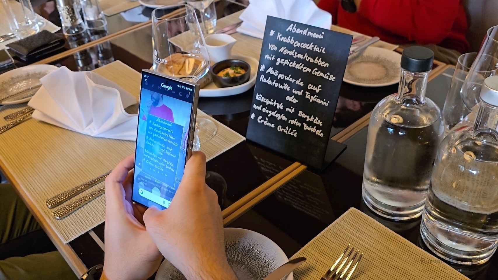 Traduciendo la carta de un restaurante con el Samsung Galaxy S24 Ultra