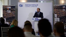 Paco Núñez, durante su intervención en un acto sectorial del PP con empresarios en Albacete