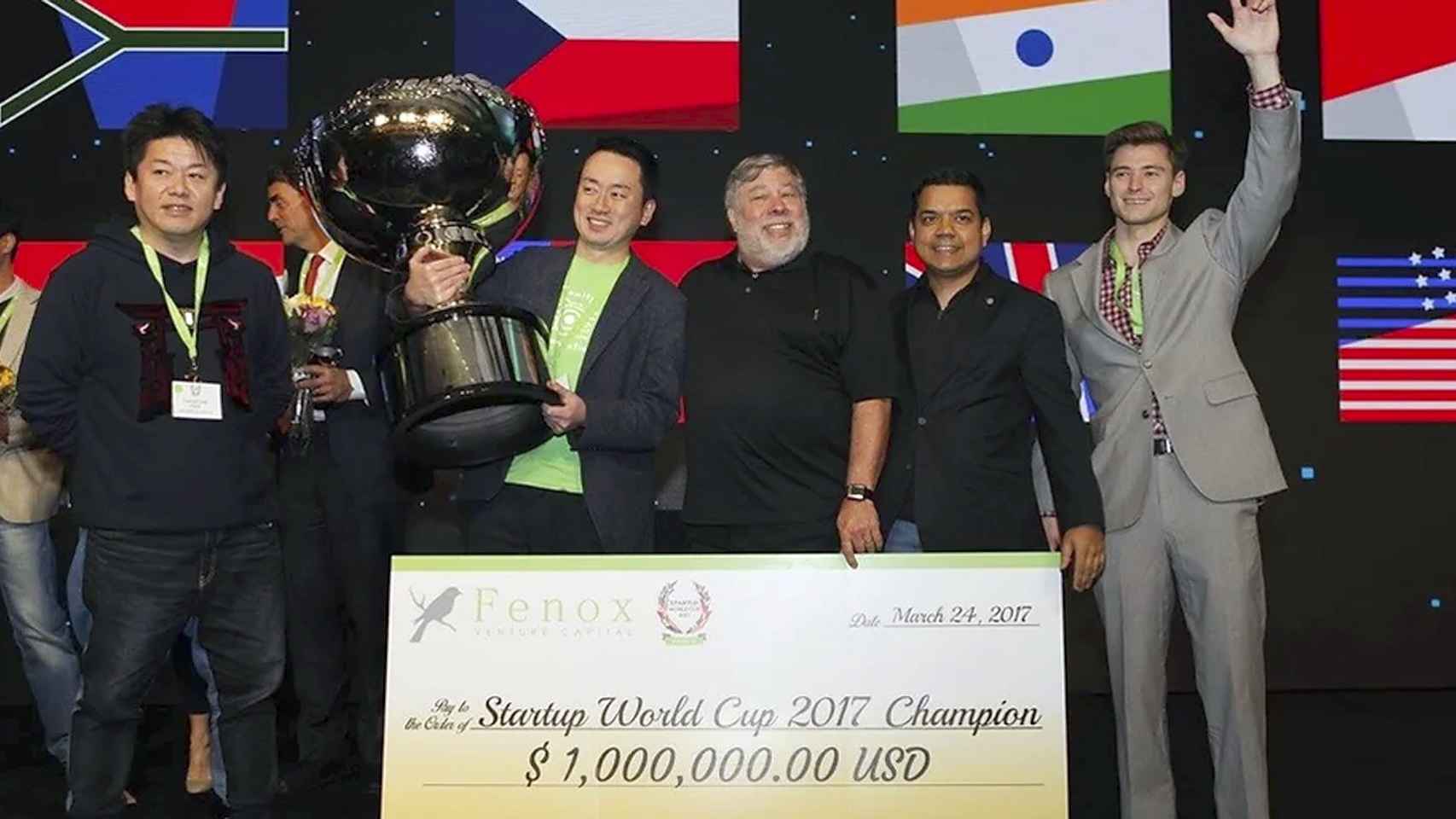 Ganadores de una de las pasadas ediciones de la Startup World Cup.