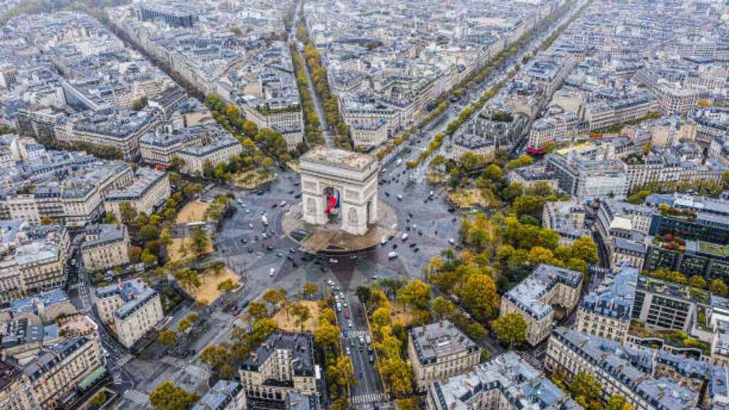 Vista aérea de la ciudad de París.