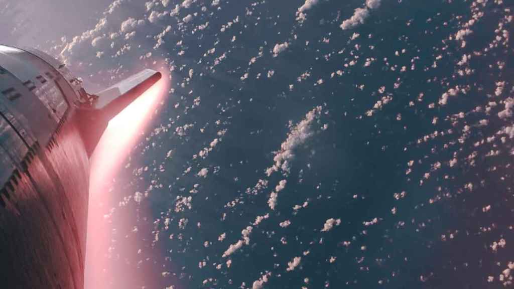 Imagen de Starship en su tercer vuelo