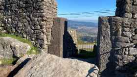 Reconstrucción de la puerta norte del castro de Santa Trega, en A Guarda.