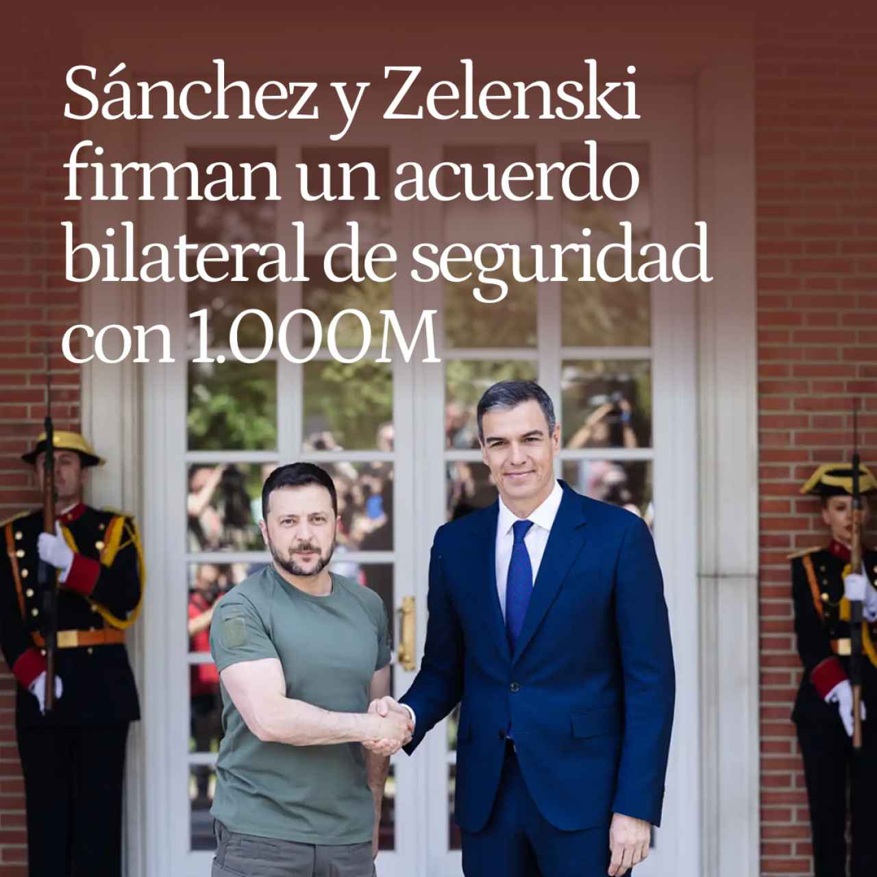 Sánchez y Zelenski firman un acuerdo político bilateral de seguridad con 1.000M sólo para 2024