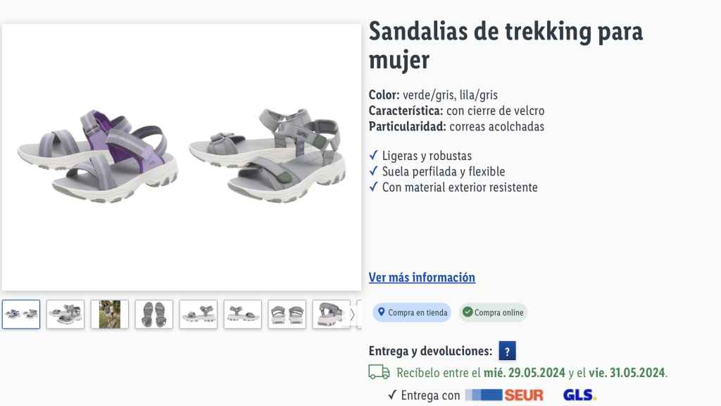 Sandalias de trekking.