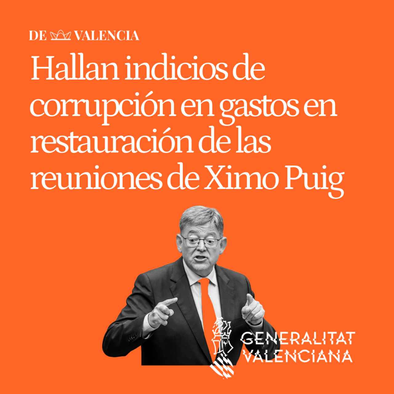 Hallan indicios de corrupción en los gastos en restauración de las reuniones de Ximo Puig en el Palau de la Generalitat