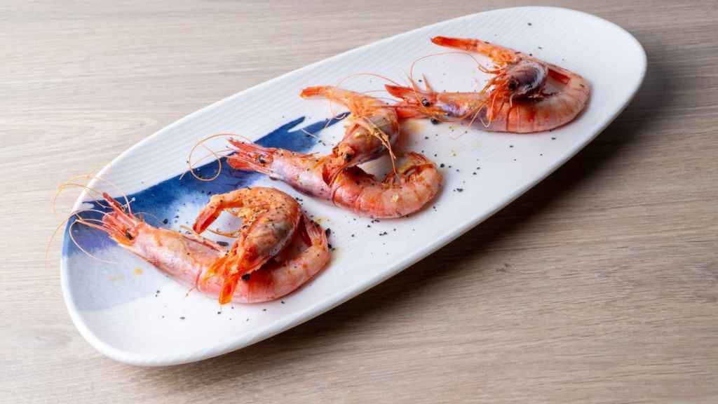 Gamba roja de Palamós a la plancha.