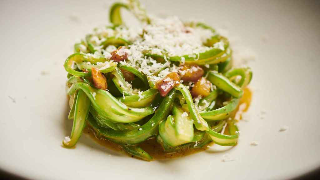 Las judías verdes a la carbonara de La Tasquita de Enfrente.