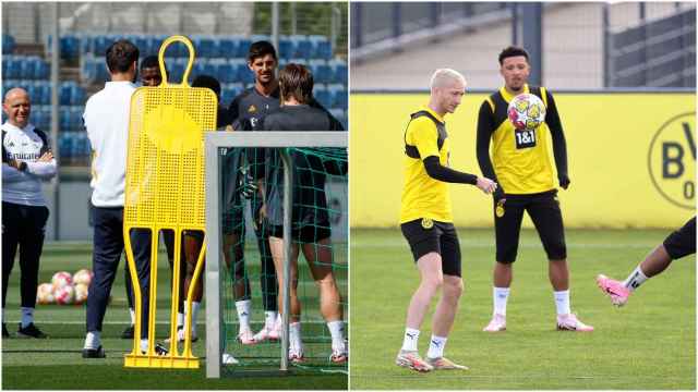 Entrenamientos de Real Madrid y Borussia Dortmund