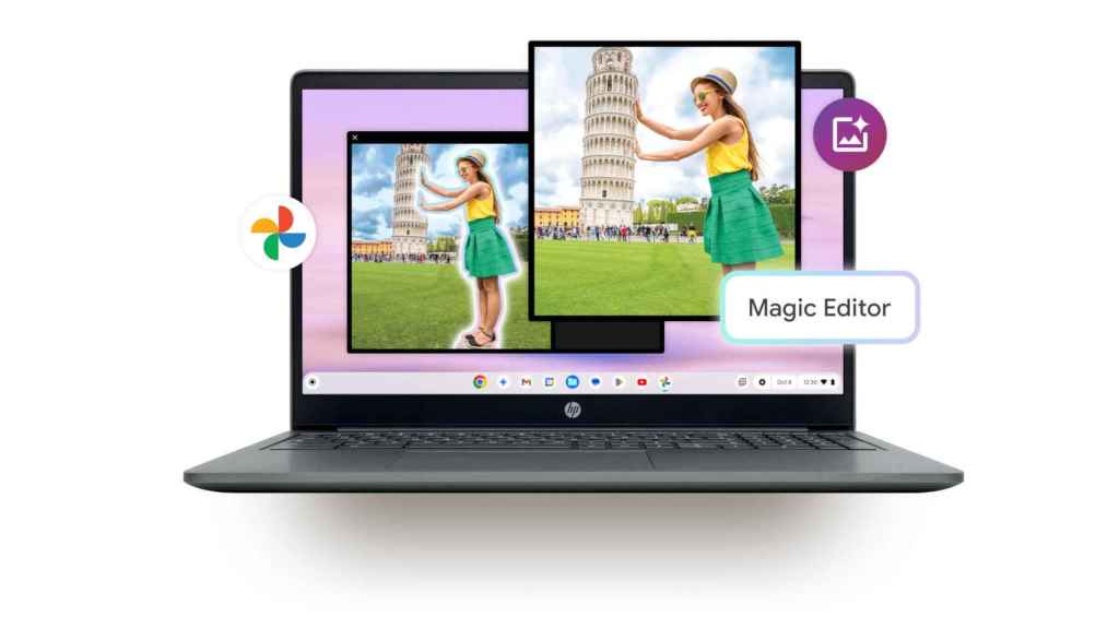 Editor Mágico de Google Fotos en un Chromebook Plus