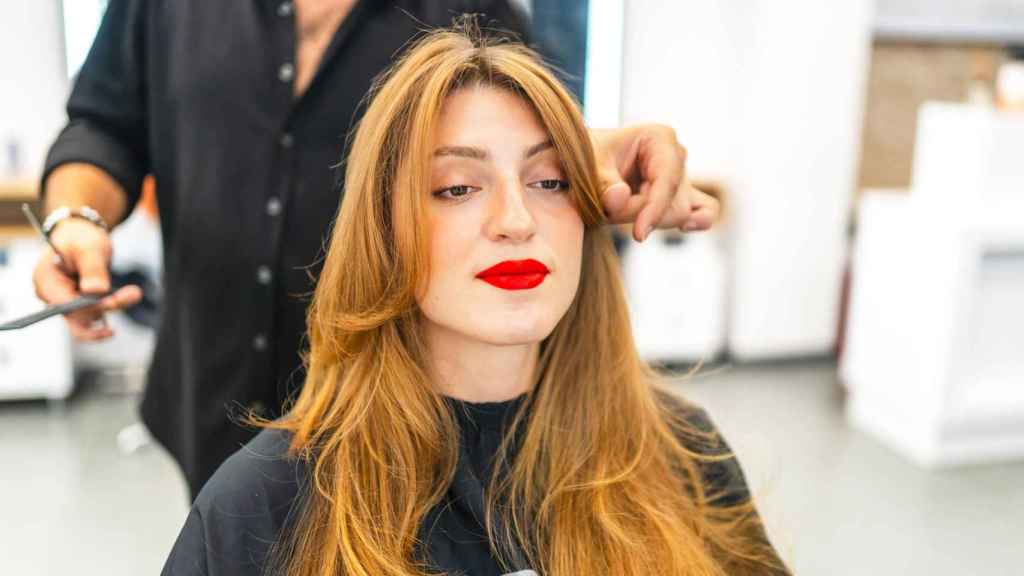 Mujer en la peluquería.