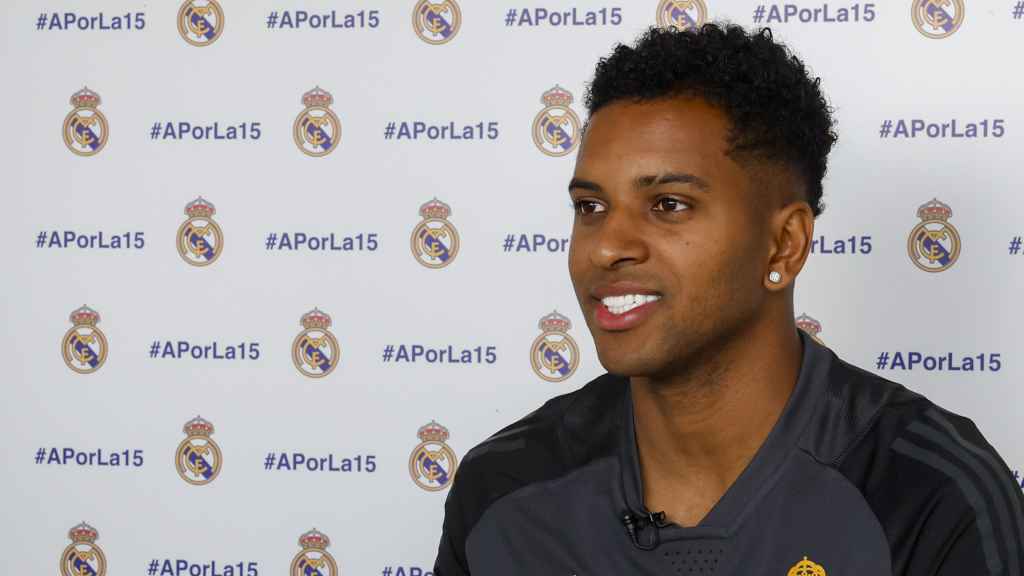 Rodrygo, durante el Media Day del Real Madrid