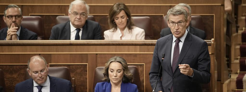 Feijóo en el pleno del Congreso