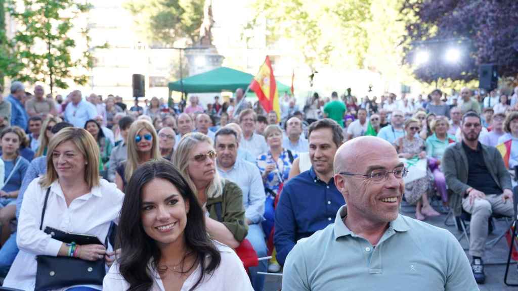 Pepa Millán y Jorge Buxadé en el acto de esta tarde en Valladolid