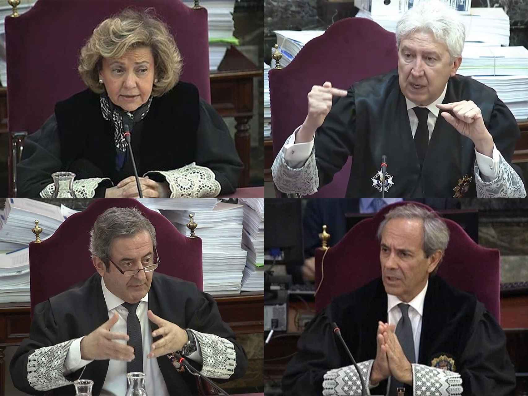 Los fiscales Concepción Madrigal, Fidel Cadena, Javier Zaragoza y Jaime Moreno.