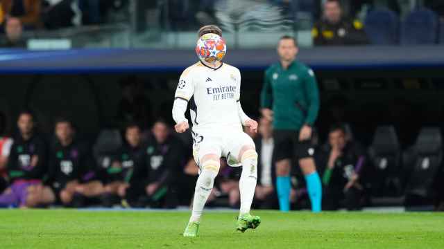 Federico Valverde durante las semifinales de Champions