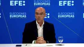 Jorge Buxadé, durante su rueda de prensa para la Agencia EFE